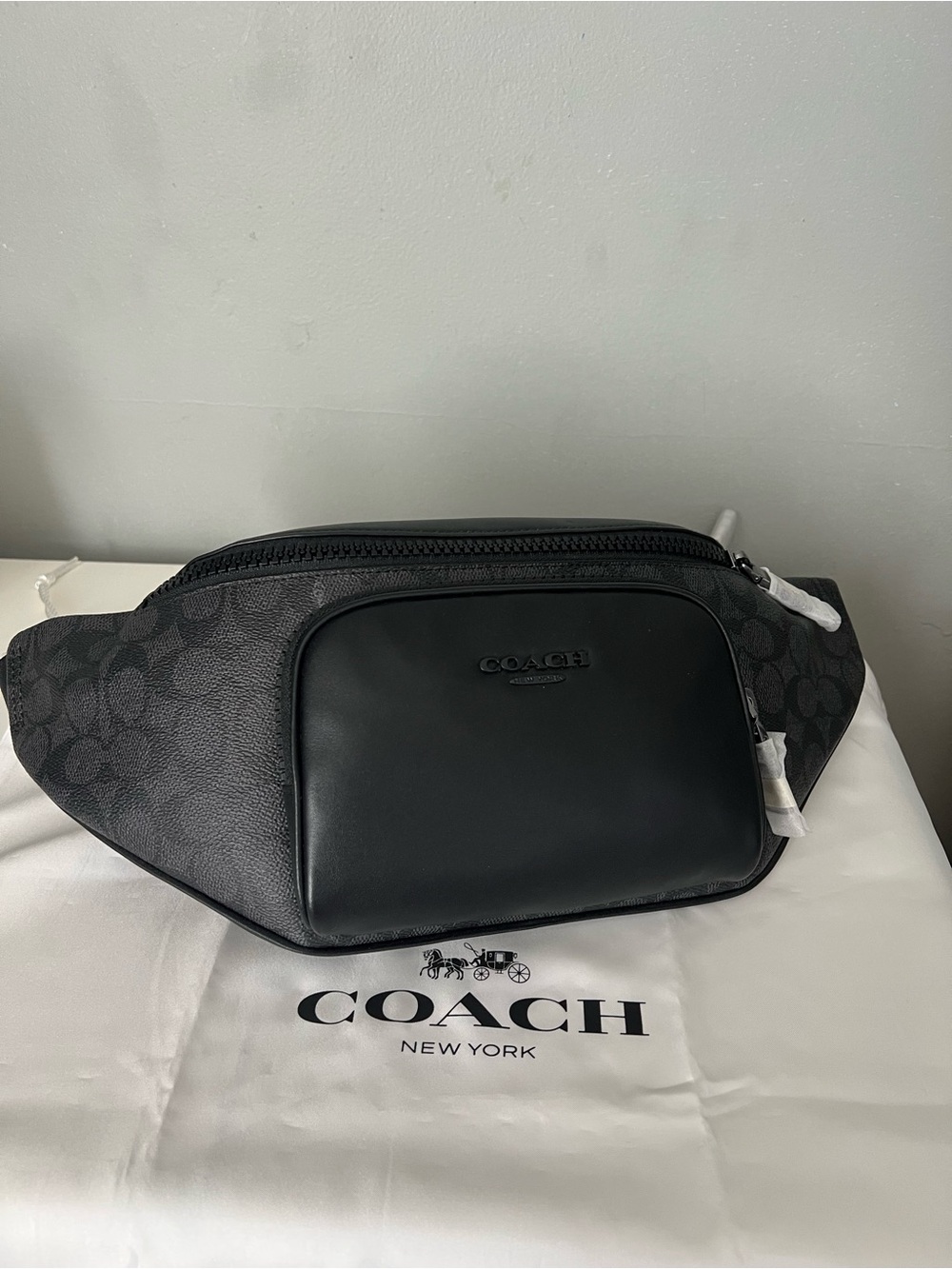 Coach Black Men's Signature Belt Bag